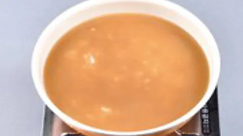 새우아욱죽 2단계