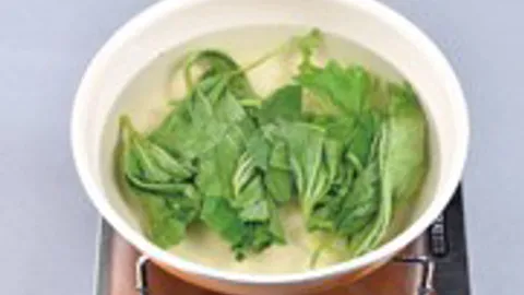 새우아욱죽 5단계